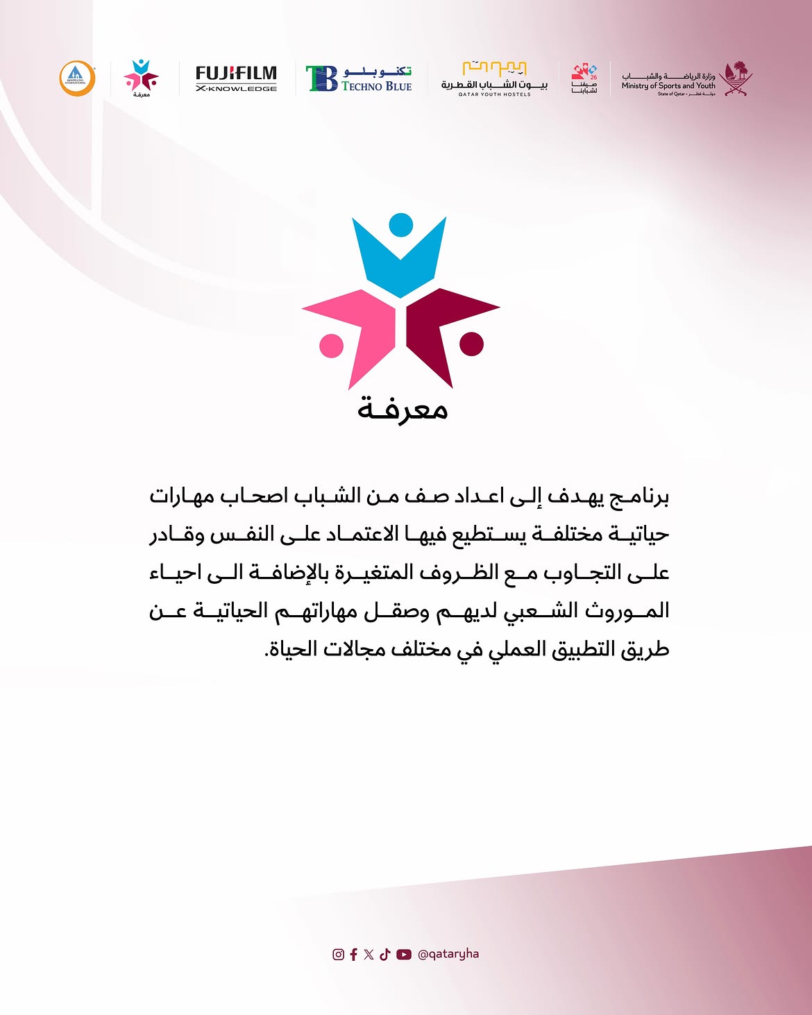 Qatar Youth Hostels, in cooperation with the Ministry of Communications and Information Technology represented by Studio 5, is pleased to announce the opening of registration for the "Enhanced Tourism in Artificial Intelligence Camps" camp.